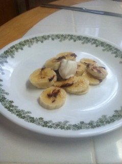 This is the finished product of the banana slices drizzled with chocolate.
Photo By: April Leandri
