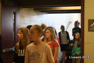 Preparing for the 2015-2016 school year, incoming seventh graders toured the junior high on May 1, 2015. Tour guides showed students around the school and they got to see drama club perform skits and vocal ensemble sang for them. We wish the students the best of luck next year

Photo by Emily Simmons 