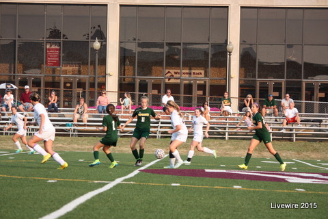 The varsity girls soccer team in action against Penn-Trafford