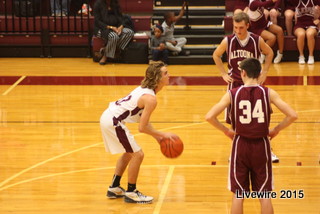 Connor McCarthy lines up to take a foul shot.  Photo by Tybrus Bowman