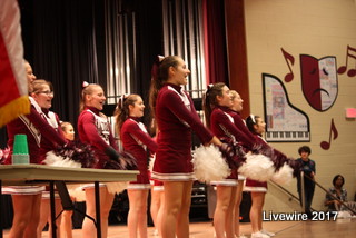 Come On Altoona! The Altoona Jr high cheer squad rallied the crowd at the assembly on Friday. The cheer leaders performed at the beginning, during, and at the end of the assembly.