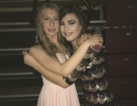 Strike a Pose! Alex Daversa and Chloe Fisher cuddle up for a picture at The Sweethearts Dance.