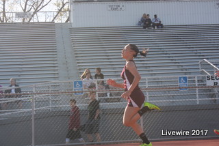Run! Aunyah Kennedy ran the 200 meter dash at the meet The state qualifying time for a 200 is 30.2 seconds.