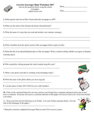 Livewire Scavenger Hunt