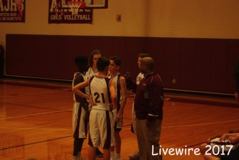 Eighth grade maroon basketball on 12-12-17
