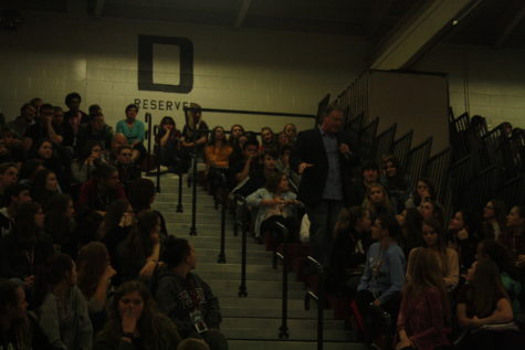 Guest speaker Gerety visits field house