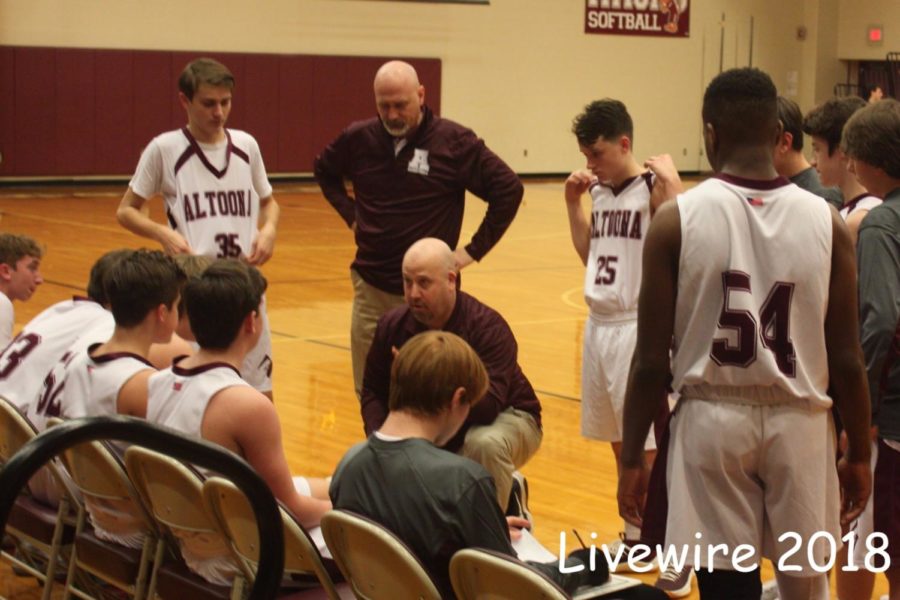 You got this!  Coach Chuck Sayler coaches the team during their game. Sayler then gave another pep talk during half time.