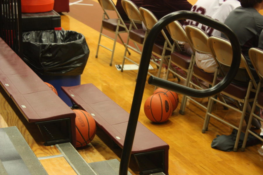 B-ball. A basketball sits to be used at the game on Jan. 10. Soon after players used the ball and Altoona won the game.