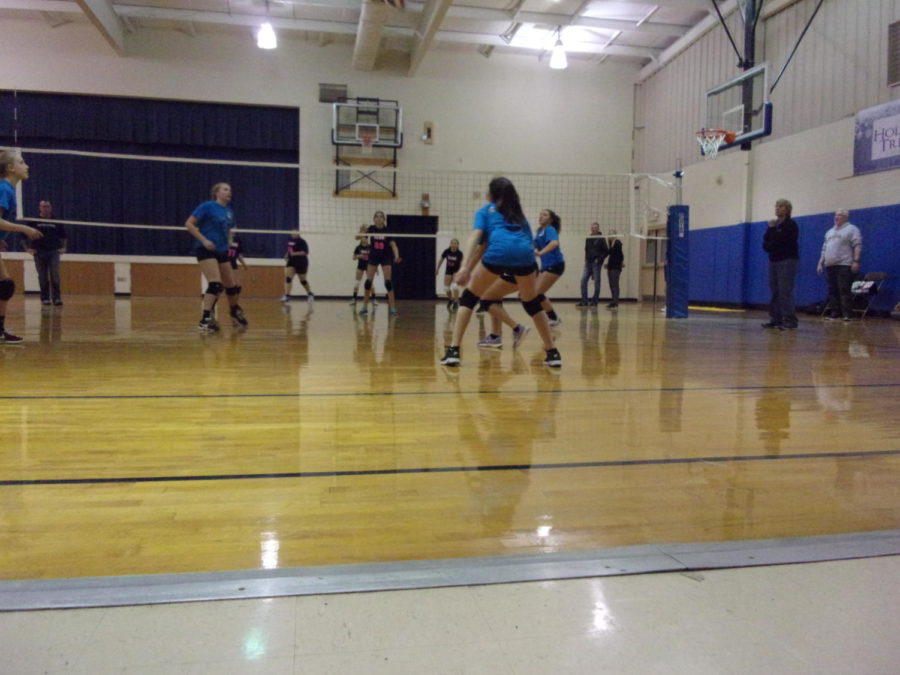Pass! Seventh grader Julia Veneziano gets ready to pass the ball and score a point for her team. 
