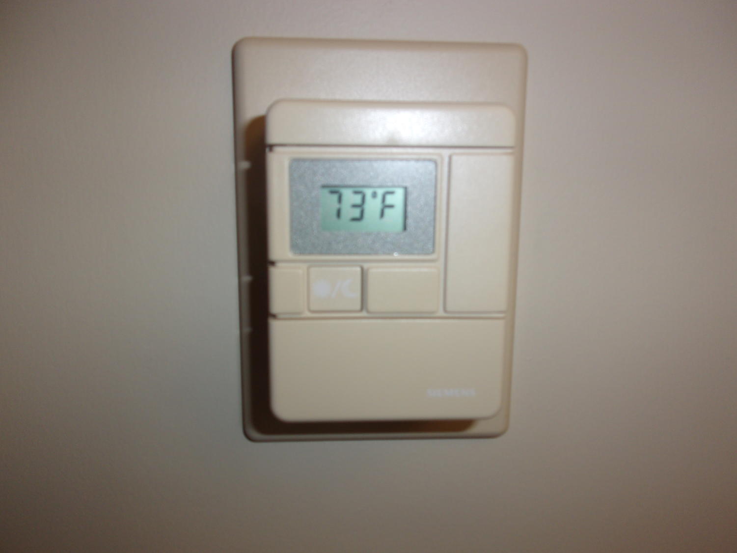 Woah! The thermostat on February 23 says the temperature its 73 degrees. The air coming out of the vents was 58 degrees.
Photo taken by Chasity Brunner