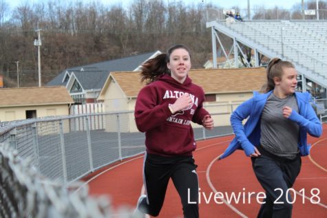 Seventh & Eighth grade track practice 3-17-18