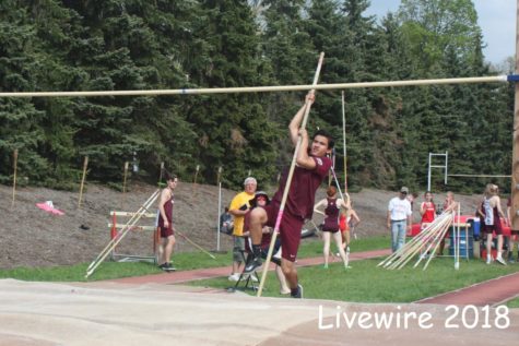 Ninth grade track athletes compete