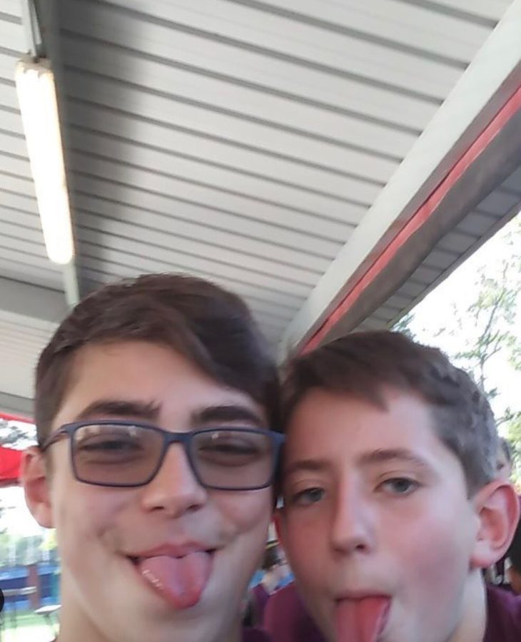 Lets have fun!
Dominic McMasters and Justin Fleck take a selfie as they stick their colorful tongues out.