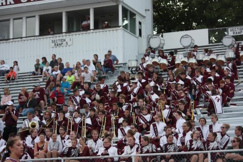 Ninth grade performs last football show