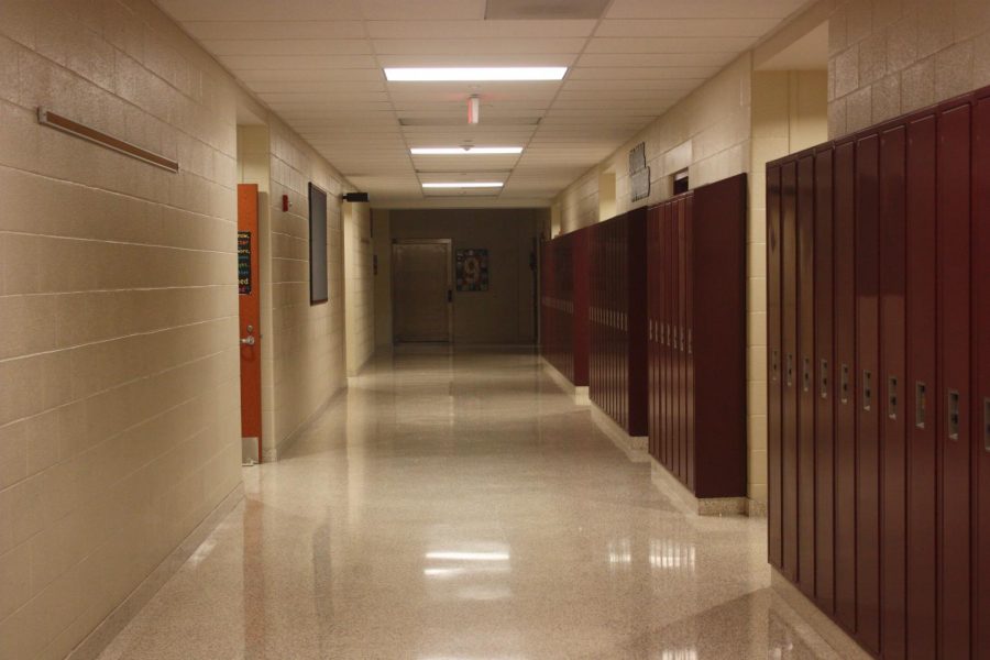 Halls+at+the+junior+high+are+empty+for+now+as+students+continue+online+instruction.+Governor+Wolf+announced+April+9+school+will+not+be+back+in+session+this+school+year.