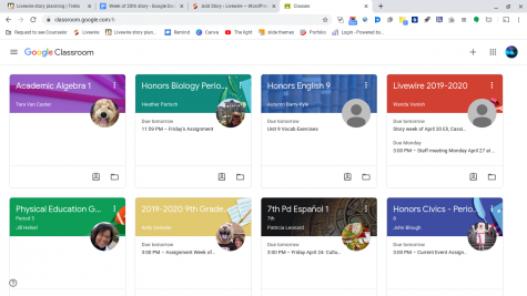 Each morning in this new environment Google classroom awaits.