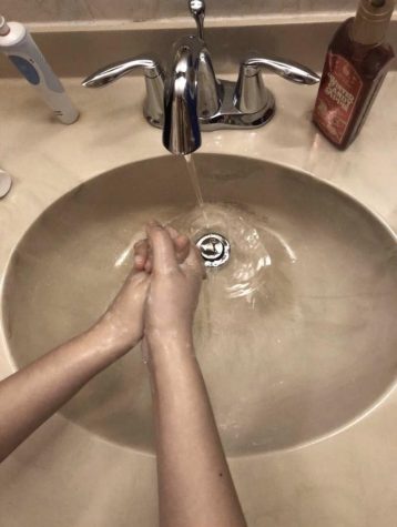 First line of defense According to the American Red Cross website, washing hands plays a part in keeping safe from Covid-19. American Red Cross suggests washing hands with soap and warm water for 20 seconds.