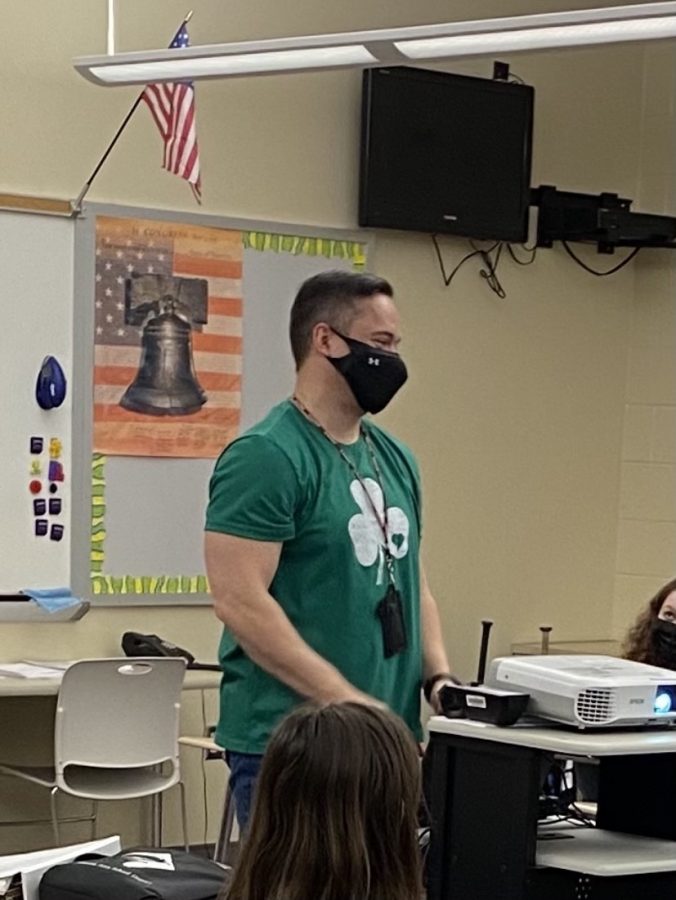 Safety! Students finally enjoy Danish’s class in person. Masks are mandatory and social distancing is being enforced. 