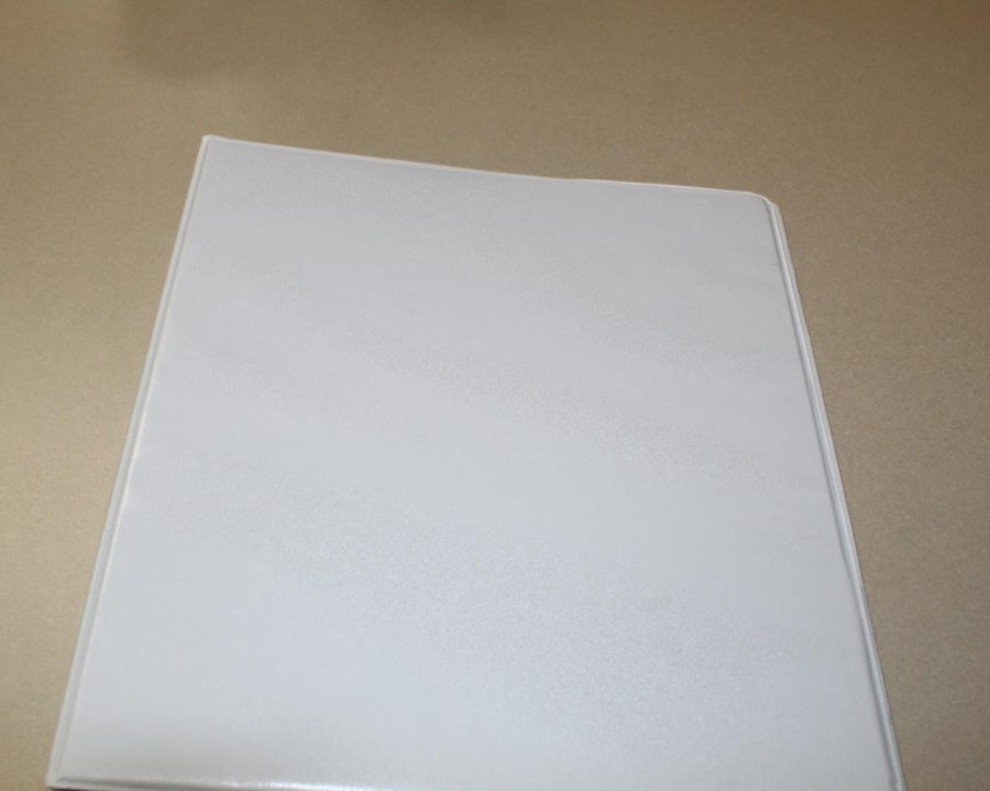 Includes one white binder. Use for folders notebook and other things.