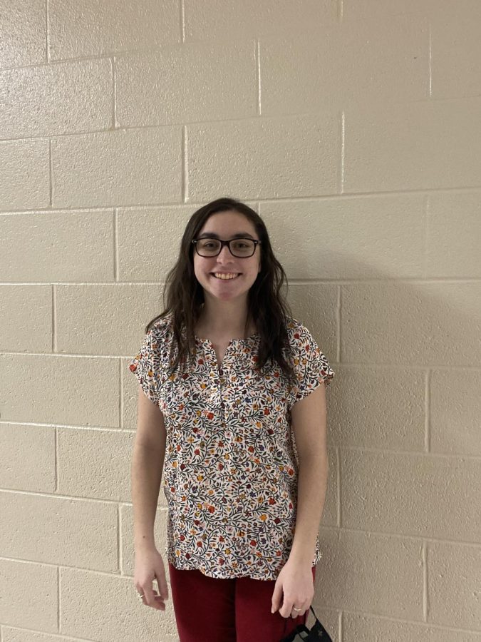 Eighth grade English student teacher Emma Burhop is excited to start teaching and getting to know students.