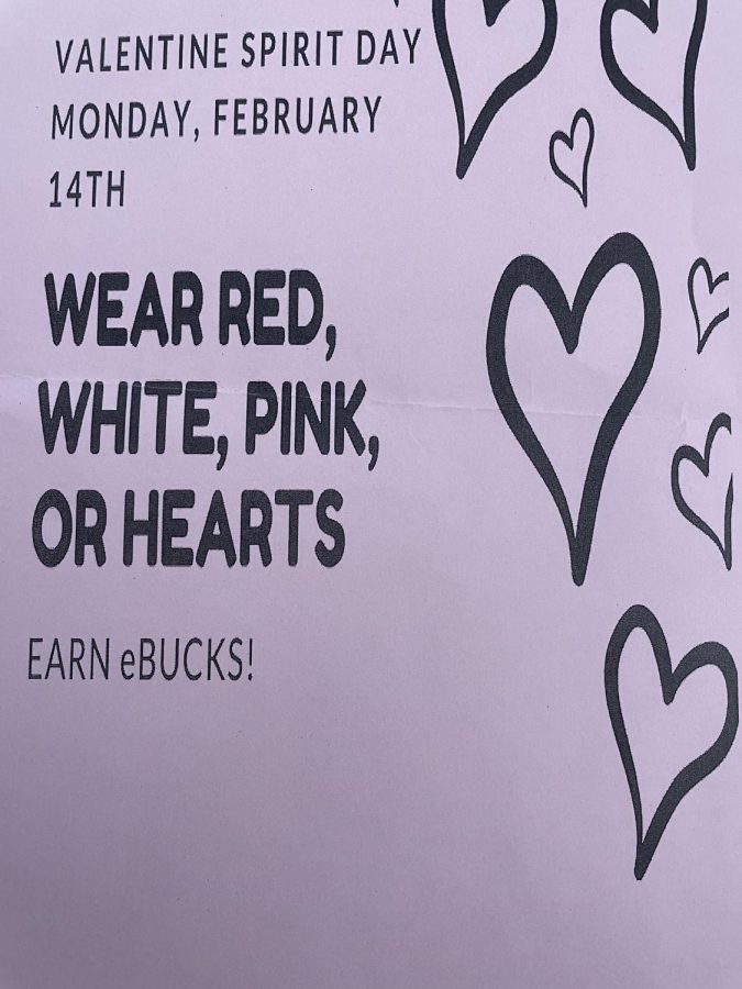 Wear your Valentines Day spirit wear and get 2 eBUCKS!!