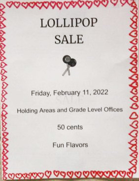 Share a lollipop with a friend! Buy a lollipop in the morning holding areas! 
