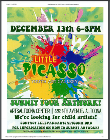 The Altoona Art Center encourages students to participate in their events!   
