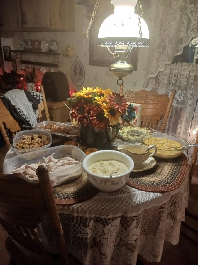 Get ready! The Thanksgiving feast is about to begin. A lot of time and effort was put into it.