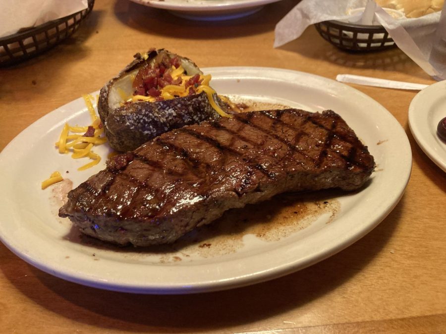 Perfect steak. This steak is only $19.99, which is less than most restaurants. It was juicy, tender and well worth the price. 