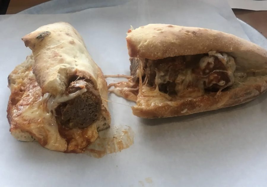 This is what their meatball sub looks like. This is the only sub that they sell, but they do sell chicken parm sandwiches.