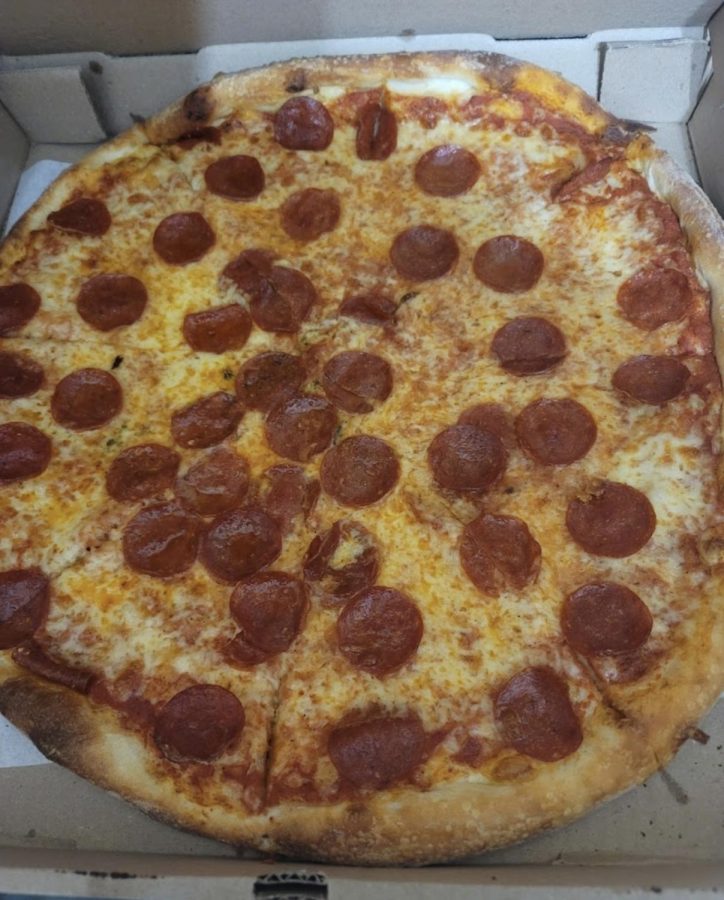 One type of pizza they sell is pepperoni. You can also add any extra toppings to your pizza.