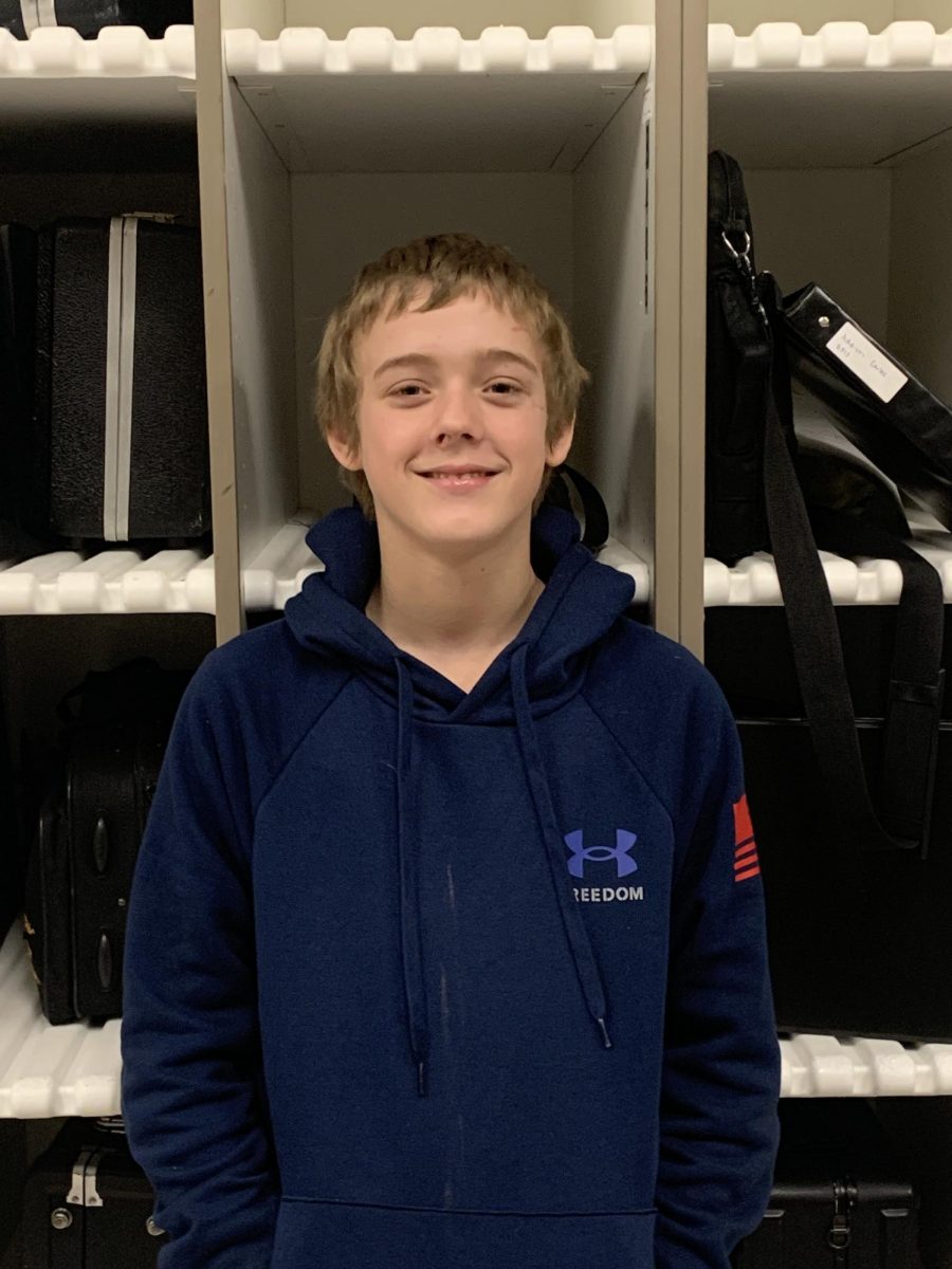 Eight grader Jaden Touchton said, My new years resolution is to get back into horn. I am going to try to maintain my goal as much as I can since in jazz band I have to change to alto-sax.