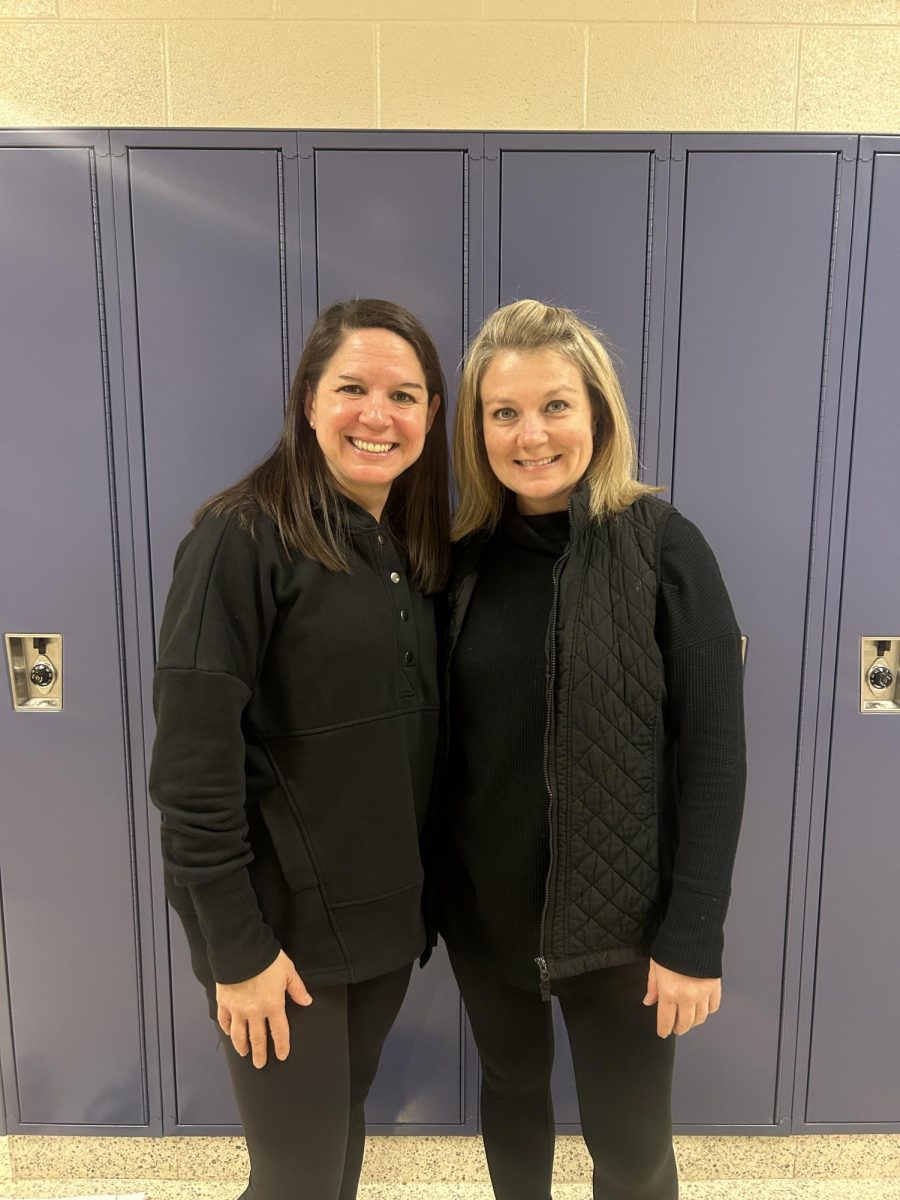 All black. Seventh grade teachers Maggie Lewis and Julie Behe dress in all black for the first day of the dress down week. Lewis and Behe went all out. "Mrs. Lewis is the best. I am so glad I'm getting my picture with her!" Behe said. 